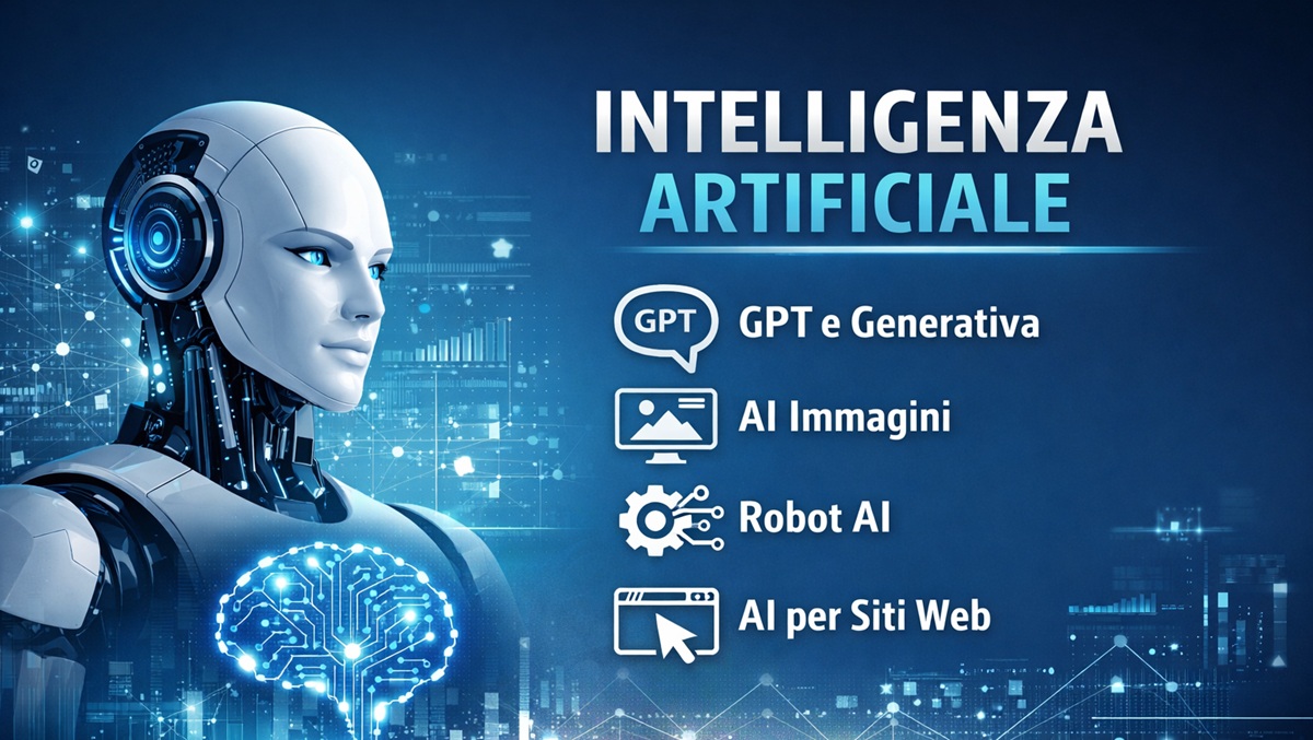 Intelligenza artificiale: GPT e generativa, AI immagini, robot AI e AI per siti web, Intelligenza Artificiale PMI